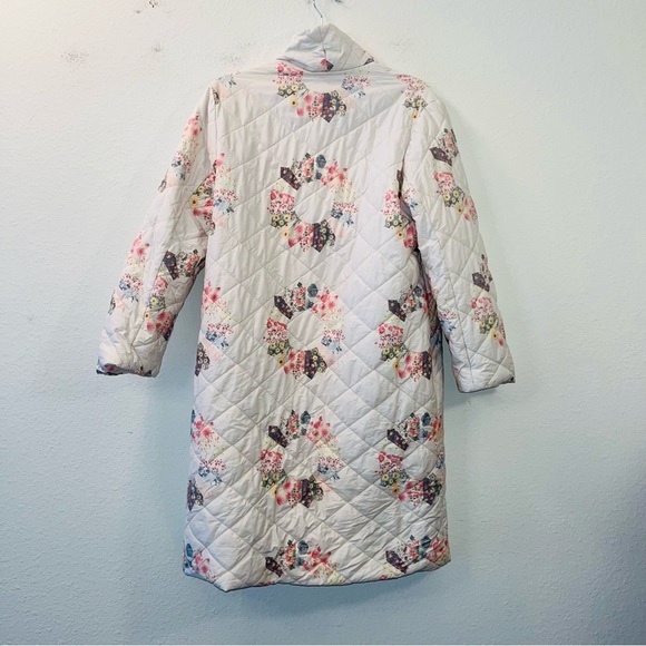 SAMANTHA SILPOS quilted sunburst robe coat lightweight jacket cream medium - Picture 11 of 16